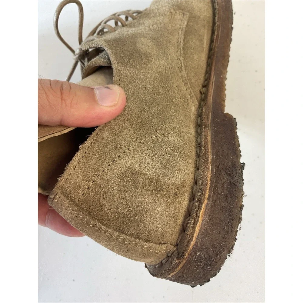 J‎ Crew Tan Suede Leather Oxford Dress Shoes Size 8 Mens Lace Up Italy Travel